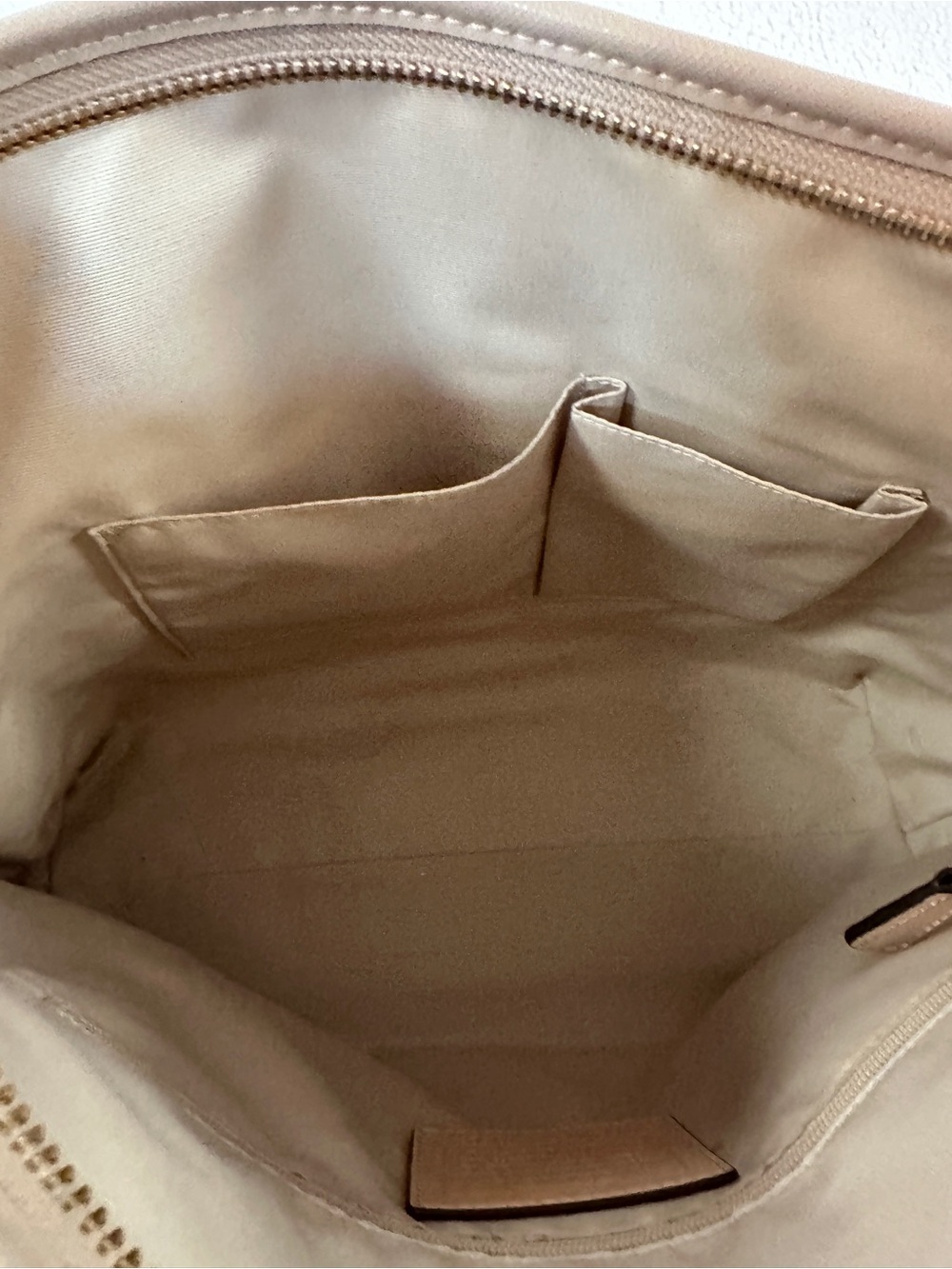 Like new Coach Tan Leather 15” x 10” Tote with Gold Hardware and shoulder strap - Picture 6 of 11